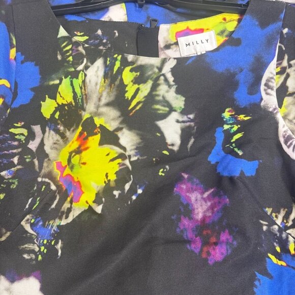 Milly New York Structed Cap Sleeve Floral Cocktail Dress HoCo Semi-Formal sz. 6 - Picture 14 of 15